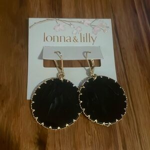 NWT chic Lonna&Lilly black circle drop ears!